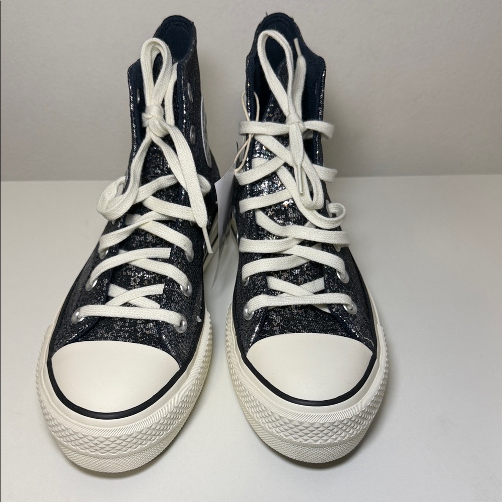 Converse Black and White Glitter High-Tops